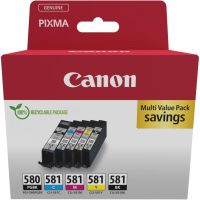 pack 5 unidades cartucho de tinta original canon pgi-580bkcli-581 bkcmy