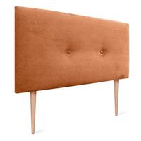 dhome cabecero de pana liso con botones 110x115 con patas camas 105 - naranja