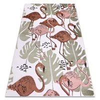 alfombra fun flami para ninos flamencos crema 80x150 cm