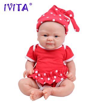 Muñeca Bebé Reborn de Silicona de Cuerpo Completo IVITA de 14 Pulgadas y 1.65 kg, Muñeca Realista para Niñas, Juguetes DIY en Blanco para Niños