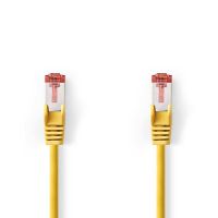 cable de red nedis ccgl85221ye100 cat6 sftp 10 m rojo amarillo