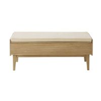 banco baul de mango macizo tallado de 110 cm