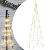 arbol de navidad en asta de bandera 550 led blanco calido 300cm