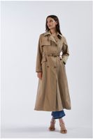 gabardina larga con cinturon ginger