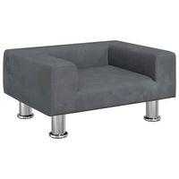 sofa para ninos  sofa de salon  sofa de descanso de terciopelo gris oscuro 50x40x265 cm