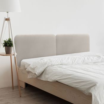 Dhome Cabecero Tapizado En Terciopelo Liso Redondeado Para Pared Acústicos Cabeceros Absorbentes Cabezal Cama Dormitorio (beige, 190cm Dual)