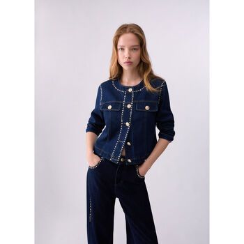 Liu Jo Chaquetas Chaqueta slim fit en denim con strass para mujer