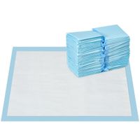 pawhut empapadores para perros 100 unidad 45x60 cm diseno de 6 capas con superficie de secado rapido a prueba de fugas azul