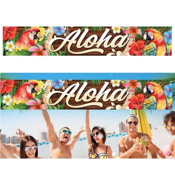 Decoración Verano Aloha De Tela De 290x150 Cm (talla Única)