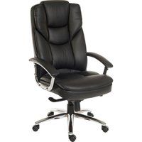 teknik skyline 9413086 leather tilting executive chair - black black