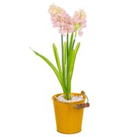 maceta flor artificial multicolor 10x10x27h cm