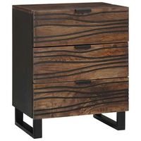 mesa de noche nogal 50 x 33 x 62 cm madera de ingenieria vidaxl