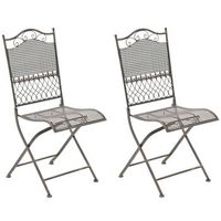 set de 2 sillas de jardin kiran metal bronce 50x41x91 cm clp