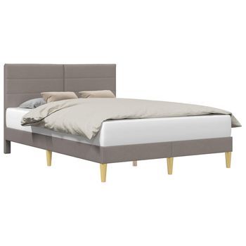 Cama Matrimonial | Cama Para Adulto | Estructura De Cama Con Cabecera Topo 160 X 200 Cm Tela