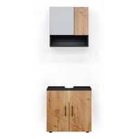 conjunto de muebles de bano irma 2 partes armario bajo 60 cm vicco