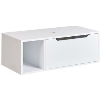 Mueble De Pared Para Baño Suspendido 2 Estantes 80 X 40 Cm Blanco Cascavel
