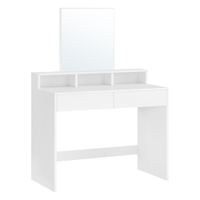 tocador de espejo rectangular blanco  40 x 80 x 140 cm