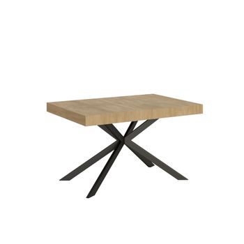 Mesa Extensible 90x140/400 Cm Plaker Roble Natural Patas Antracita