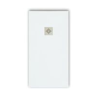 plato de ducha pizarra pure blanco  90x100 cm rejilla inox