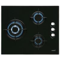 cata ci 6021 bk placa de gas 3 zonas negro