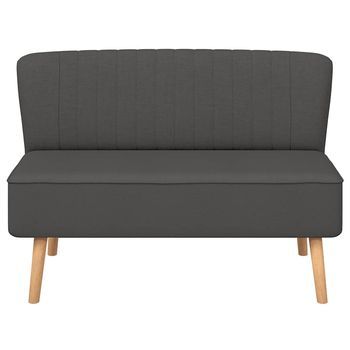 Sofá De Tela Gris Oscuro 117x55,5x77 Cm