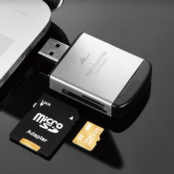 Lector de Tarjetas 4 en 1 USB 2.0 | USB-A | SD TF MS M2 | Plug & Play | Multifunción