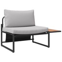 conjunto de sofas de jardin 2 piezas  mueble de jardin gris claro acero