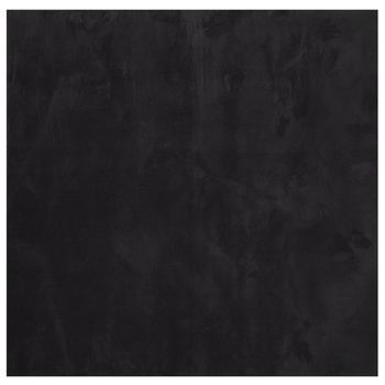 Alfombra De Pelo Corto Suave Lavable Huarte Negro 200x200 Cm Vidaxl