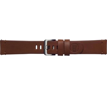 SAMSUNG Essex Classic Leather 22 mm Galaxy Watch Band - Brown, Medium, Brown