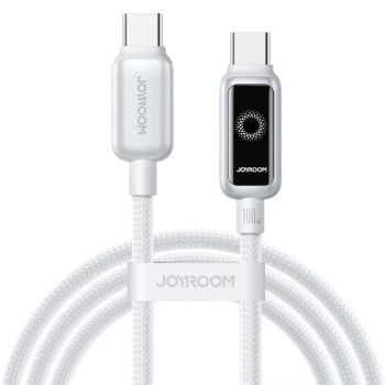 JOYROOM S-A55 6A 100W Tipo C a Tipo C cable AI de apagado, carga rápida PD3.0, transmisión de datos, línea de núcleo de