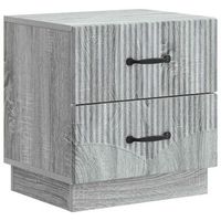 armario de noche con cajon gris sonoma 43 x 345 x 445 cm vidaxl