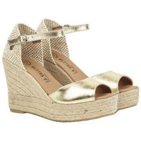la valeta alpargatas charlene peep toe oro para mujer