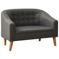 sofa infantil tela gris vidaxl