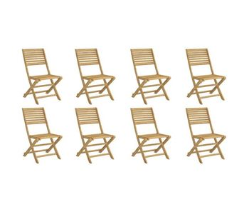 Vidaxl sillas de jardín plegables 8 uds madera acacia 48,5x61,5x87 cm