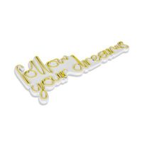 iluminacion led decorativa de plastico follow your dreams amarillo 60x32x2 cm