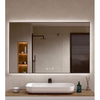 Espejo Baño Led Regulable Antivaho Gunmetal 70 X 100 Cm (al X An) Bellobath