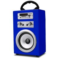 altavoces infiniton portatiles inalambricos 5w bluetooth karaoke azul