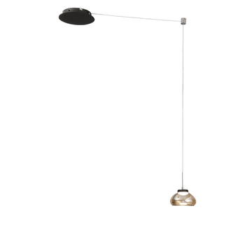 Arabella - Lámpara Colgante Descentralizada Ámbar - Fabas Luce - Led Regulable 8w - Montaje Descentralizado