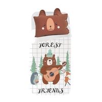juego de funda nordica infantil oso bosque -  cama105 180x270