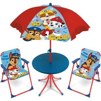 Set Mesa Con Sombrilla Y Sillas Patrulla Canina