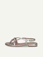caprice sandal metallic made of leather with block heel size 41