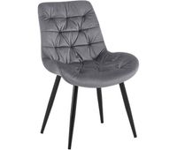 silla de comedor de terciopelo rossford gris 63x56x85 cm