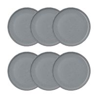 set 6 platos llanos ceramica gris 265 cm
