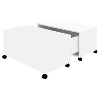 mesa de centro madera contrachapada blanco 75x75x38 cm