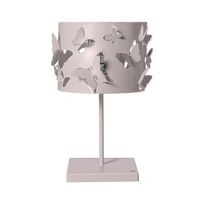 lampara de mesa farfallosa 20x20x372 cm de hierro perforado con mariposas en relieve efecto de luz decorativa casquillo e27 made in italy mulberry