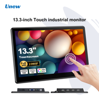 unew 133 raspberry pi monitor tactil 1920x1080 ips altavoz incorporado 4 usb hdmi tipo c dvi vga pantalla portatil industrial