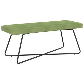 Banco Verde Claro 110 X 40 X 45 Cm Terciopelo Vidaxl