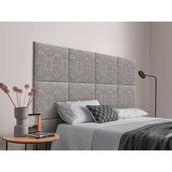 Dhome Cabecero Tapizado Compuesto De Paneles Autoadhesivos Intercambiables Serie Luxury Edition Cama Lujo Dormitorio (tribal, 110cm)