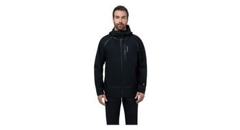 Chaqueta impermeable ayaq lonak hombre tormenta negra