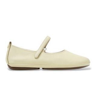 Camper para mujer. K201365-036 Bailarinas de piel Right Nina beige (40), Plano, Velcro, Casual